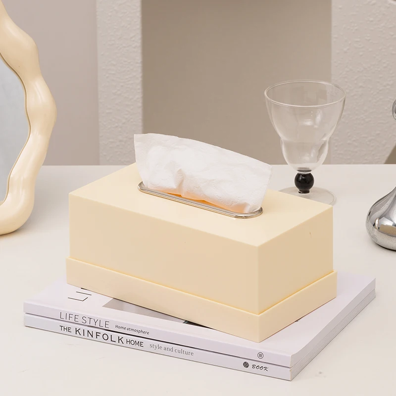 【EpeiusHome】 Paper Box Household Coffee Table Surface Tissue Box Light Luxury Nordic Simple Storage Box 5