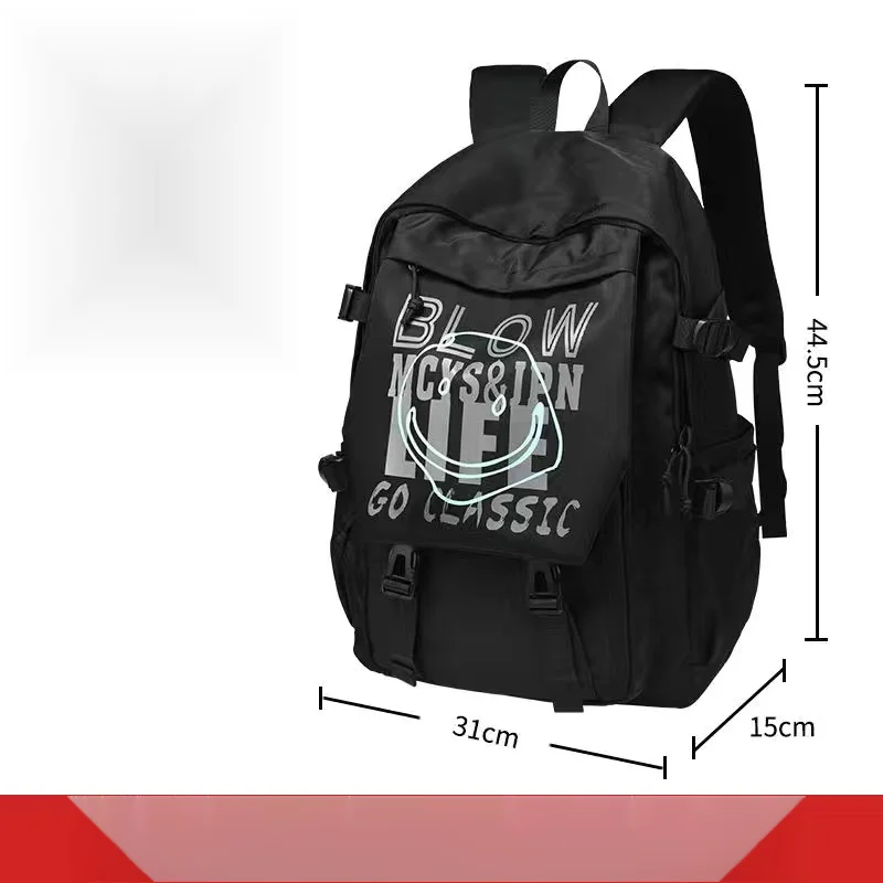 Neue koreanische Version des modischen Computer-Mittelschülers, großer, lächelnder Rucksack für Männer und_voghion.com