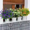 5PCS Artificial Flowers for Outdoor Decoration Spring Summer Decoration UV Resistant Plastic Greenery Shrubs Home Garden Decor 6