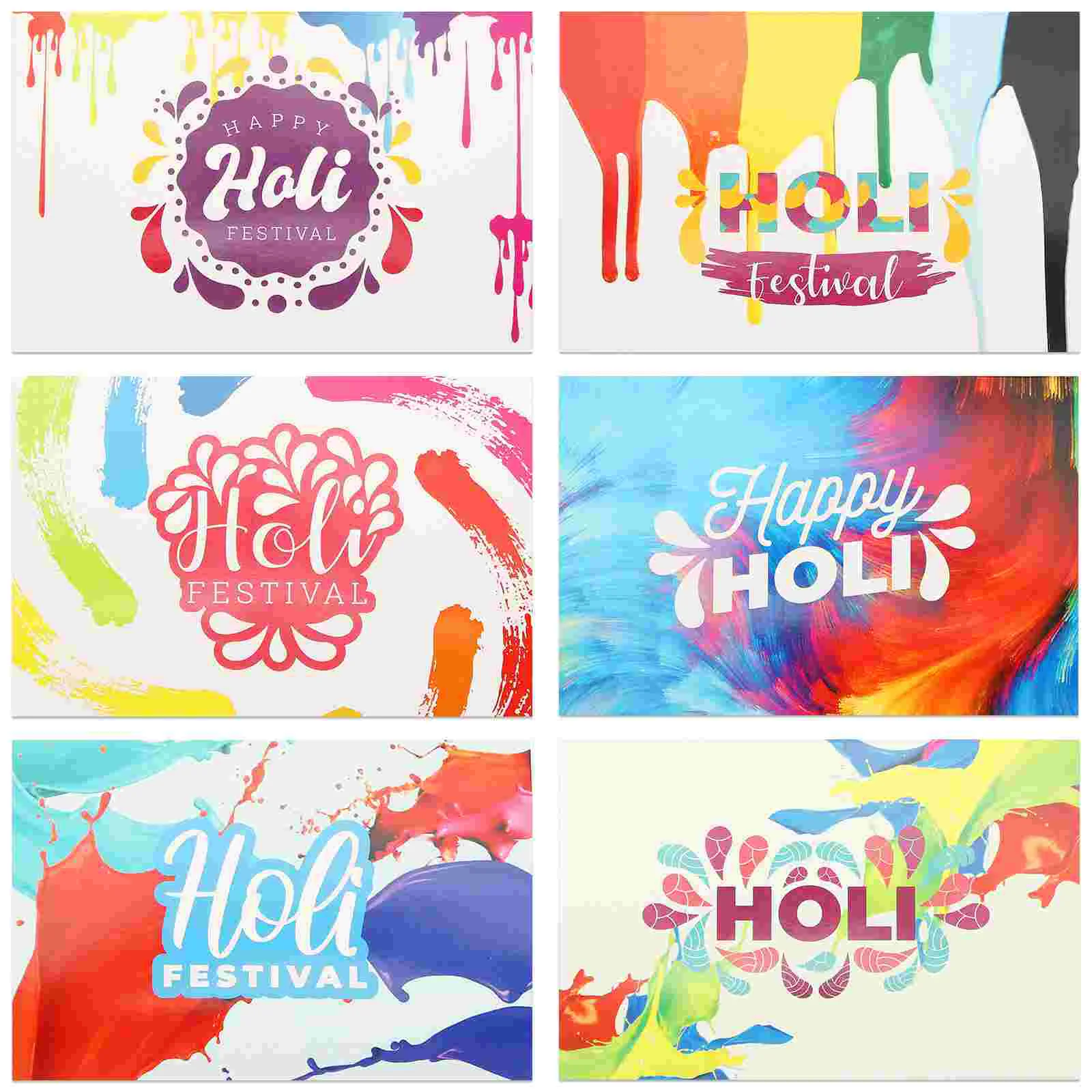 

Открытка Holi, поздравительные открытки, праздничное Подарочное сообщение для фотографического украшения