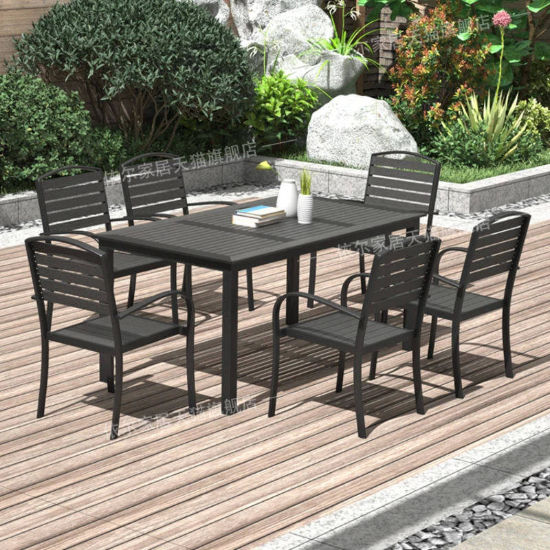Nordic Modern Outdoor Garden Table Patio Lounge Dining Chairs Balcony Lawn Terrace Giardino Arredo Garden Furniture Sets WK50HY