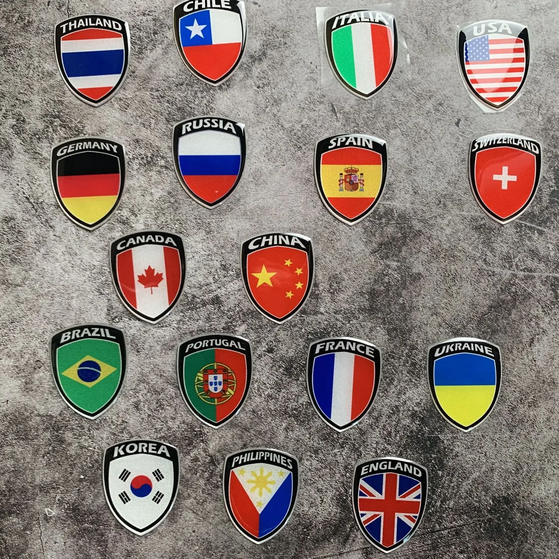 world national flag sticker 3d reflective motorcycle accessories badg decals for korea france spain brazil chile ukraine italy 3D Reflective World National Flag Car Motorcycle Stickers Moto For Yamaha Honda Cafe Racer Sportster Accessories Parts Decals