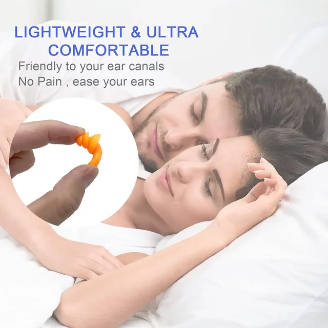 1/10Pairs Noise Cancelling Silicone Earplugs
