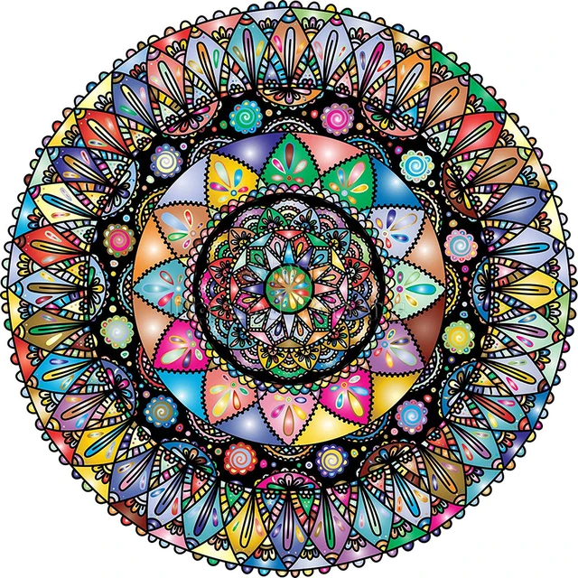 Spiral Mandala Flower Diamond Painting Lovely Design Embroidery House  Decoration