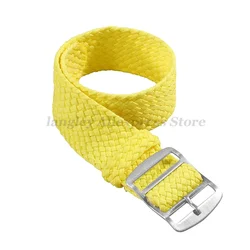 Versatile Woven Nylon Watch Band - Fabric Strap Replacement for Sport and Casual Wear (Yellow)