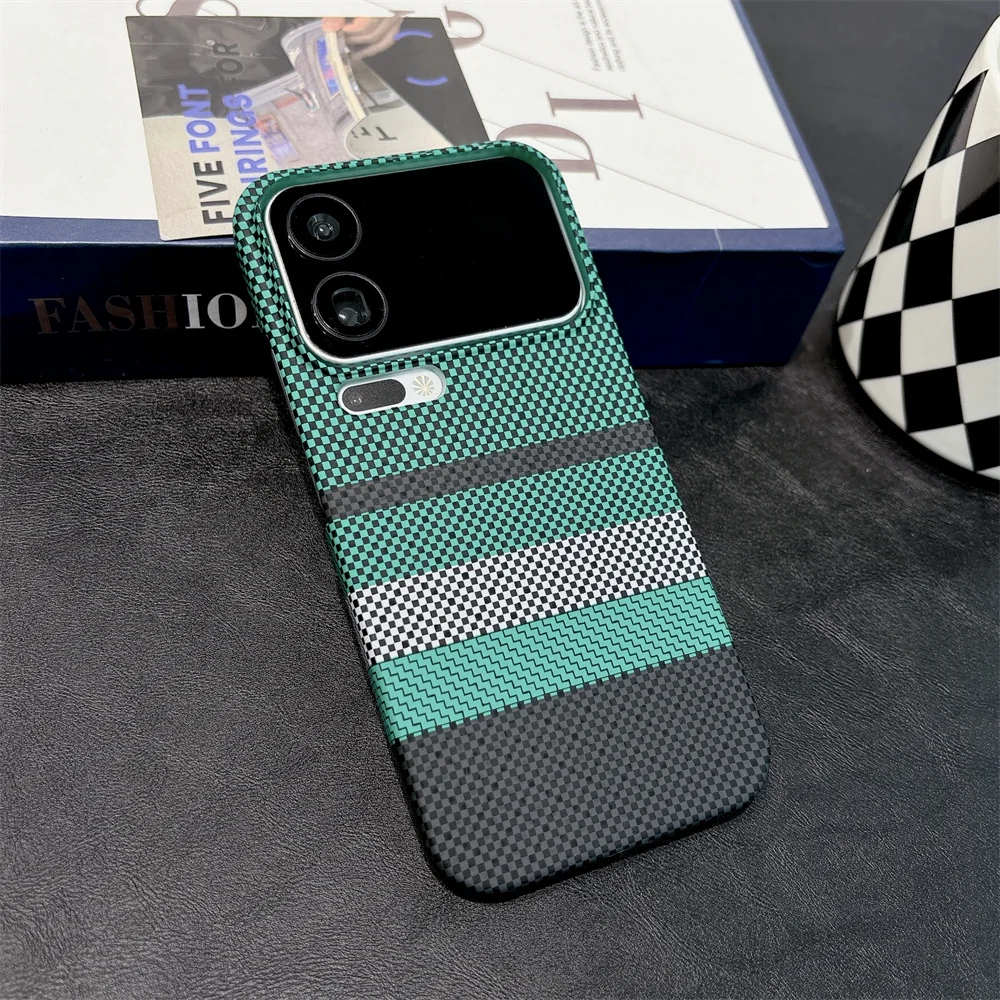 Ultra Slim Magnetic Kevlar Pattern Phone Case with Magsafe Wireless Charging Compatibility