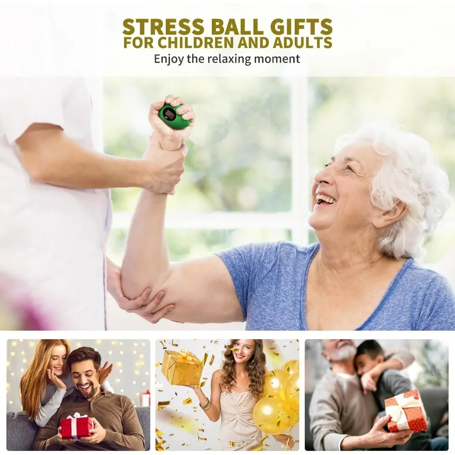 Hand Grip Strengthener, Rechargeable Digital Grip Strength Trainer up 220.4 Lbs(100kg) Hand Grip Exerciser Equipment for Strengt