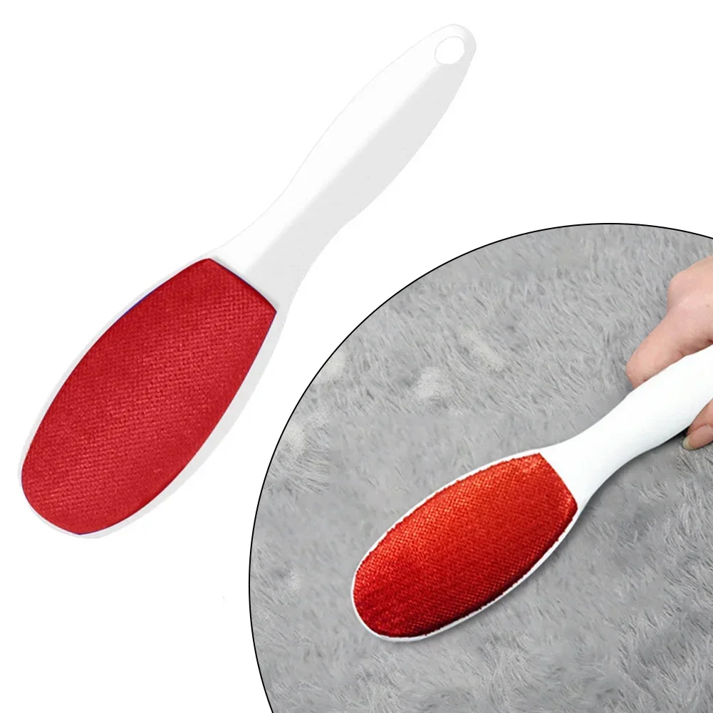 2 Sided Reusable Electrostatic Woolbrush Dog Cat Pet Hair Remover Fabric Shaver Brush