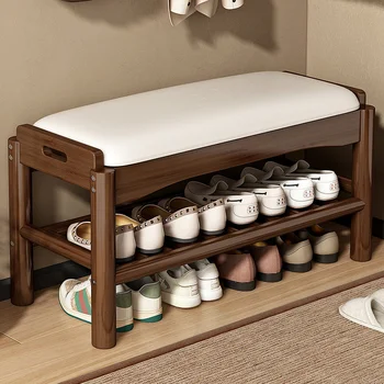 Solid Wood Shoe Bench 1