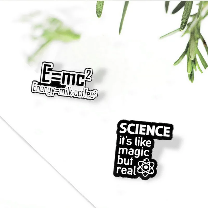 

Science is Magic but Real Enamel Pin Custom Brooches Fun Energy Quote Badge for Bag Lapel Pin Buckle Jewelry Gift for Friends