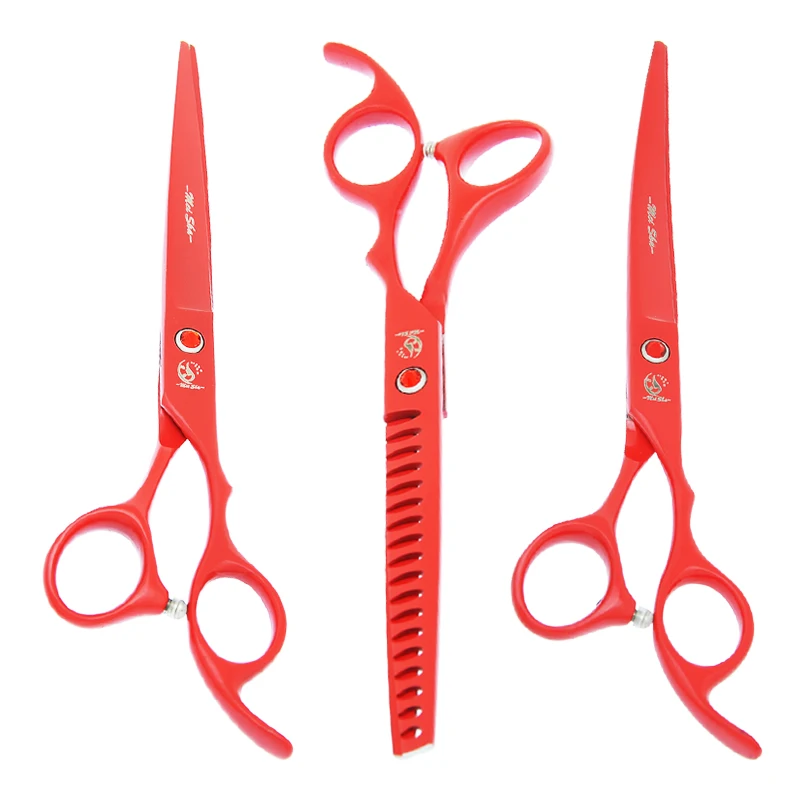 

Meisha 7 inch Professional Pet Dog Grooming Hair Scissors Japan Steel Cutting Thinning Curved Shears Animals Fur Clippers B0030A