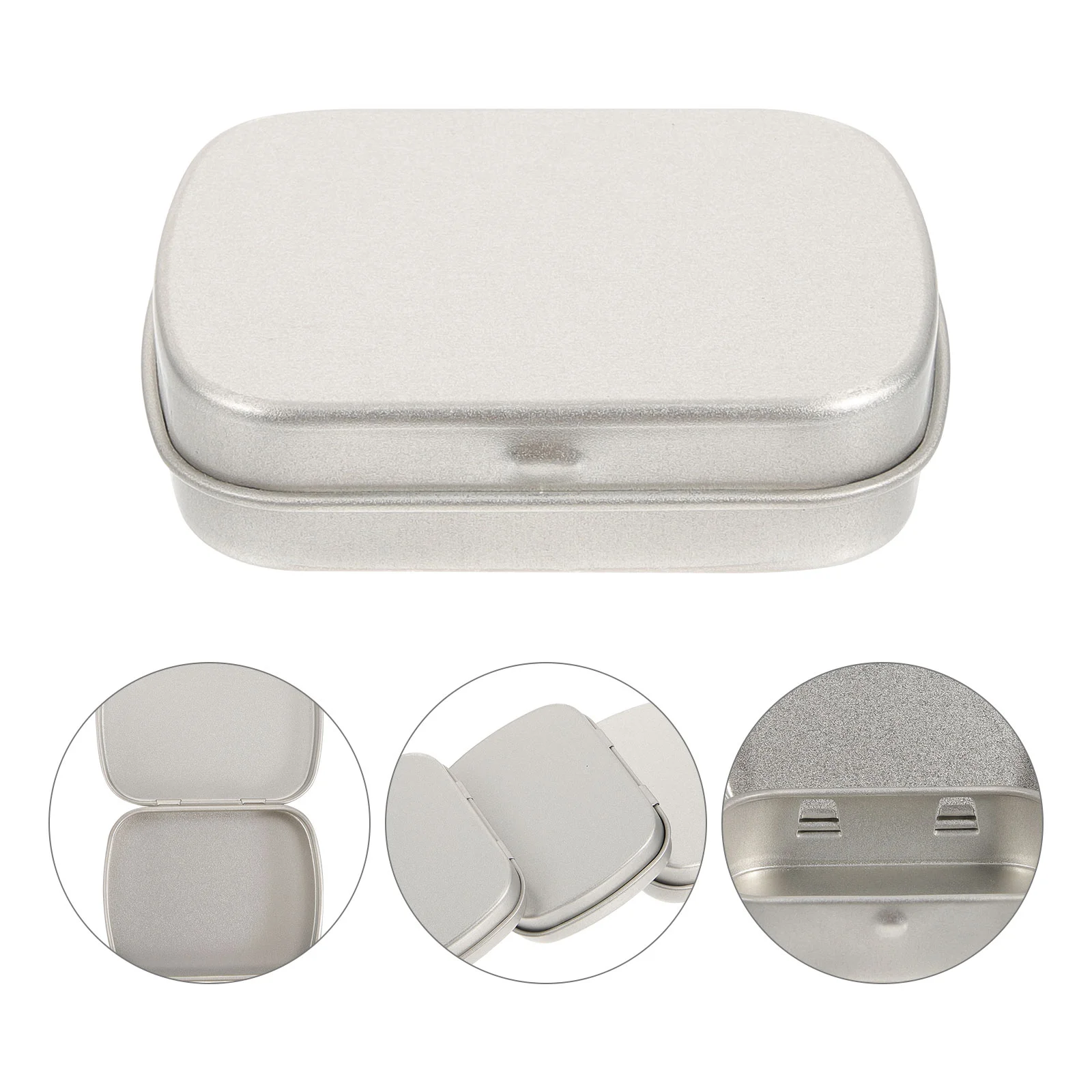 

4 Pcs Cookie Boxes Small Tins Jewelry Metal Mini Containers Tinplate Storage Craft For Organizing