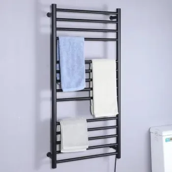 ราวแขวนผ้าเช็ดตัวสแตนเลสสีทองเงา อุ่นด้วยไฟฟ้า พร้อมตัวตั้งเวลา สำหรับห้องน้ำ 2