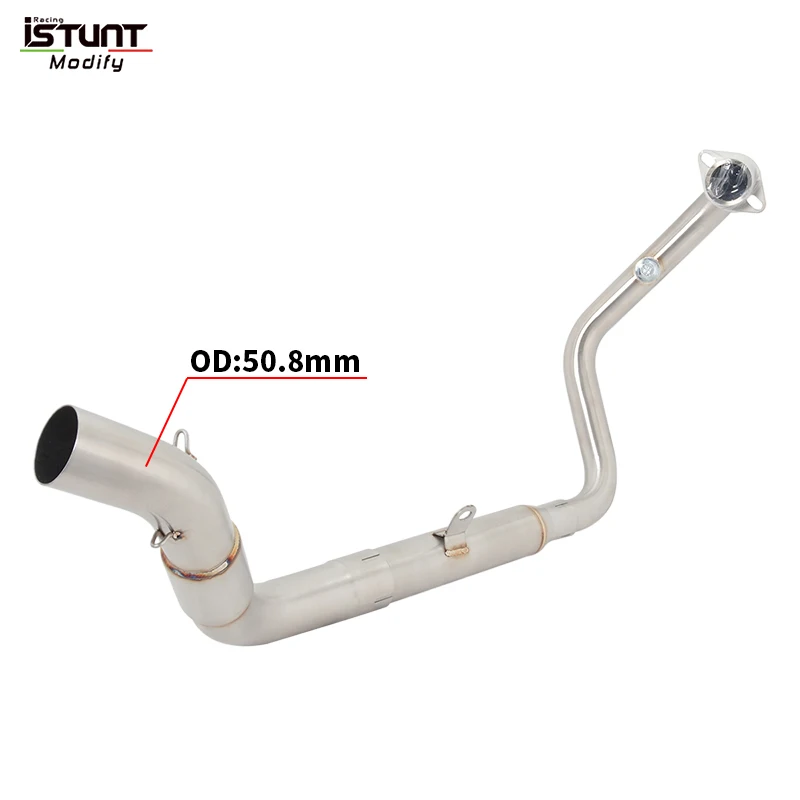 Motorcycle Exhaust System Escape Modify Front Link Pipe Connecting 51mm Muffler For ZONTES ZT310R 310R ZT310T ZT310X 2018-2022 - Image 3