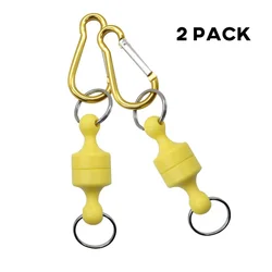 Magnetic Fishing and Mountaineering Clip with Strong Force (2PCS Yellow)