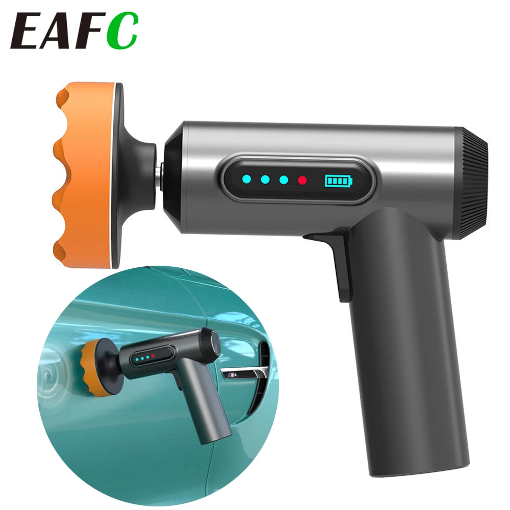 Car Polisher EAFC 1300rpm Wireless Car Polisher 4000mAh Polishing Machine Electric Polishing Auto Waxing Scratches Repair Tool