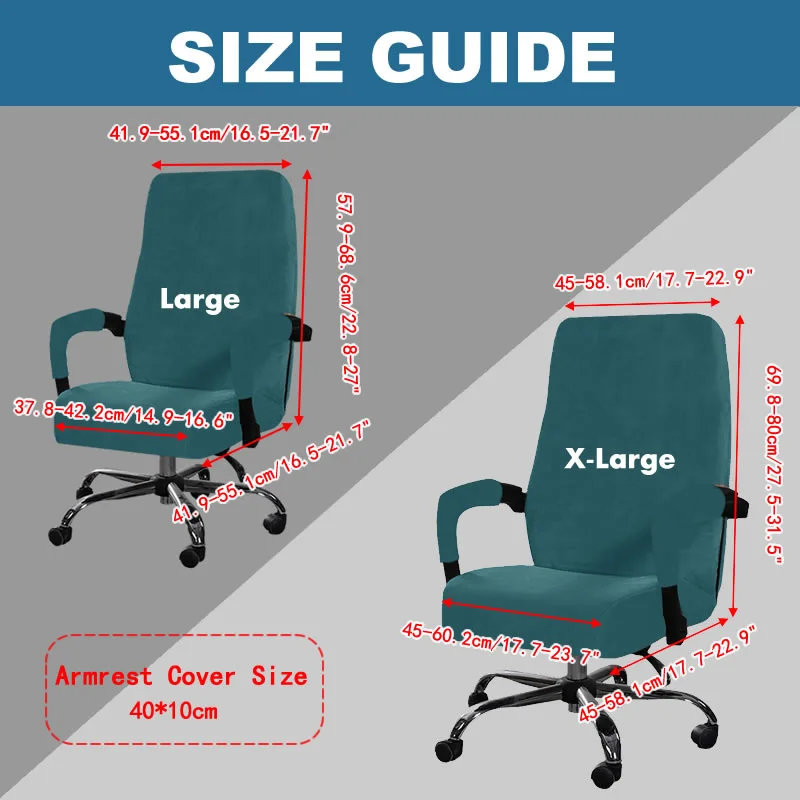 L/XL Size Office Stretch Jacquard Chair Cover Anti-dirty Computer Seat Cover Removable Office Armchair Covers for Home Hotel