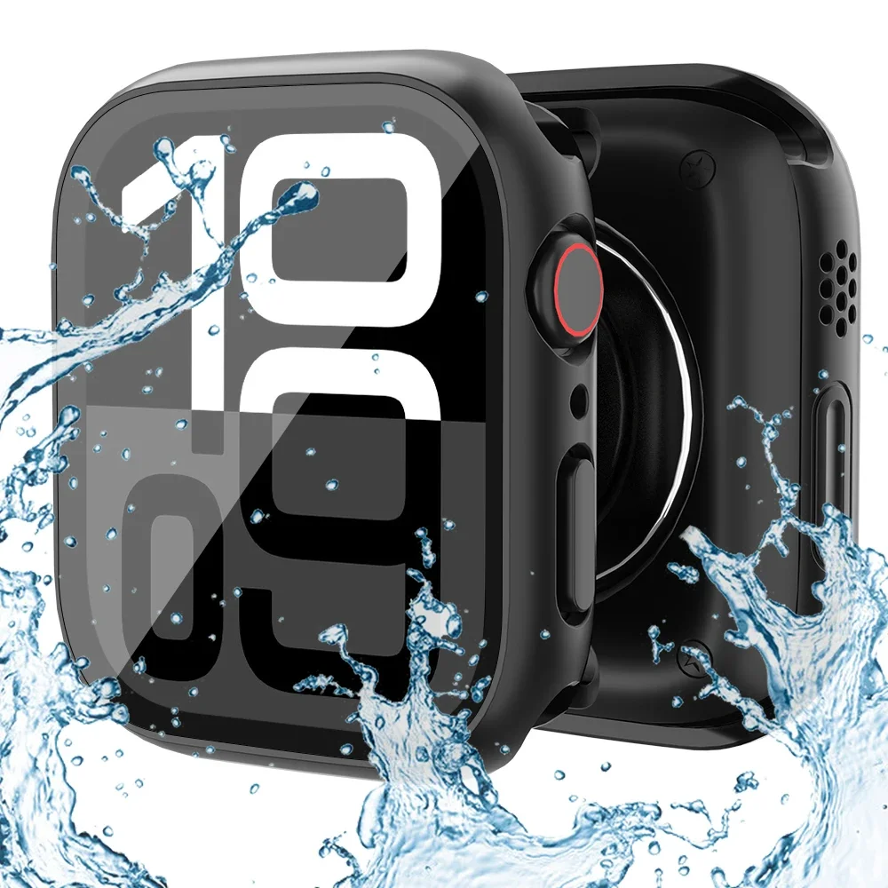 All-in-One 360° Protective Apple Watch Case with Tempered Glass Screen Protector