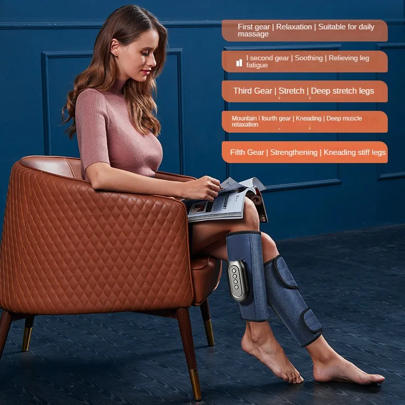 Portable Wireless Calf Massager Air Pressure Heating Leg Vibration Muscle Relaxation Home Leg Beauty Instrument Healthy Slimming