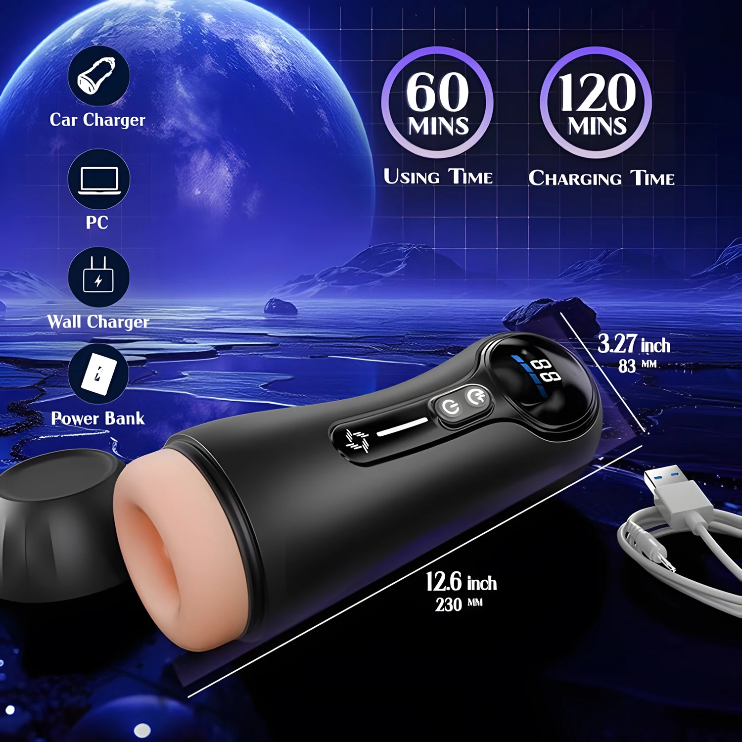 Male Masturbator Penis Pump Adult Sex Toys For 18 Men With 4 Sucking 9 Vibration Modes LED Display Pocket Pussy Realistic Vagina_voghion.com