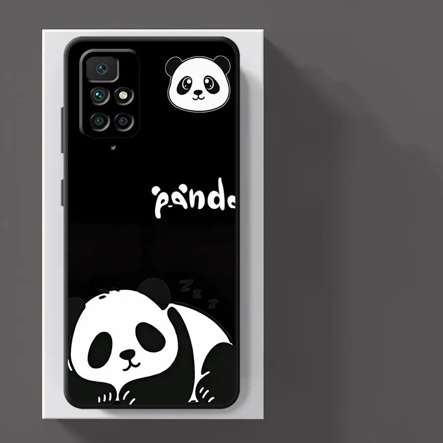 Panda Design Phone Case in Black and White