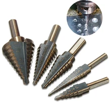 

HSS 4241 5pcs Inch Hss Cobalt Step Drill Bit Set Multiple Hole 50 Sizes Case Metal Drilling Tool for Metal with Aluminum Box