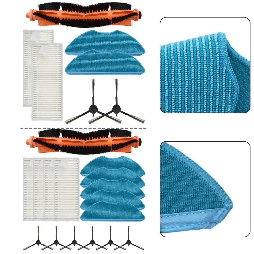 Main Brush Filter Mop Cloth Side Brush For HomeRun XU3100/01 XU3110/02 XU3000/01 XU3000/02 XV1430/00 Vacuum Cleaner Accessory 3