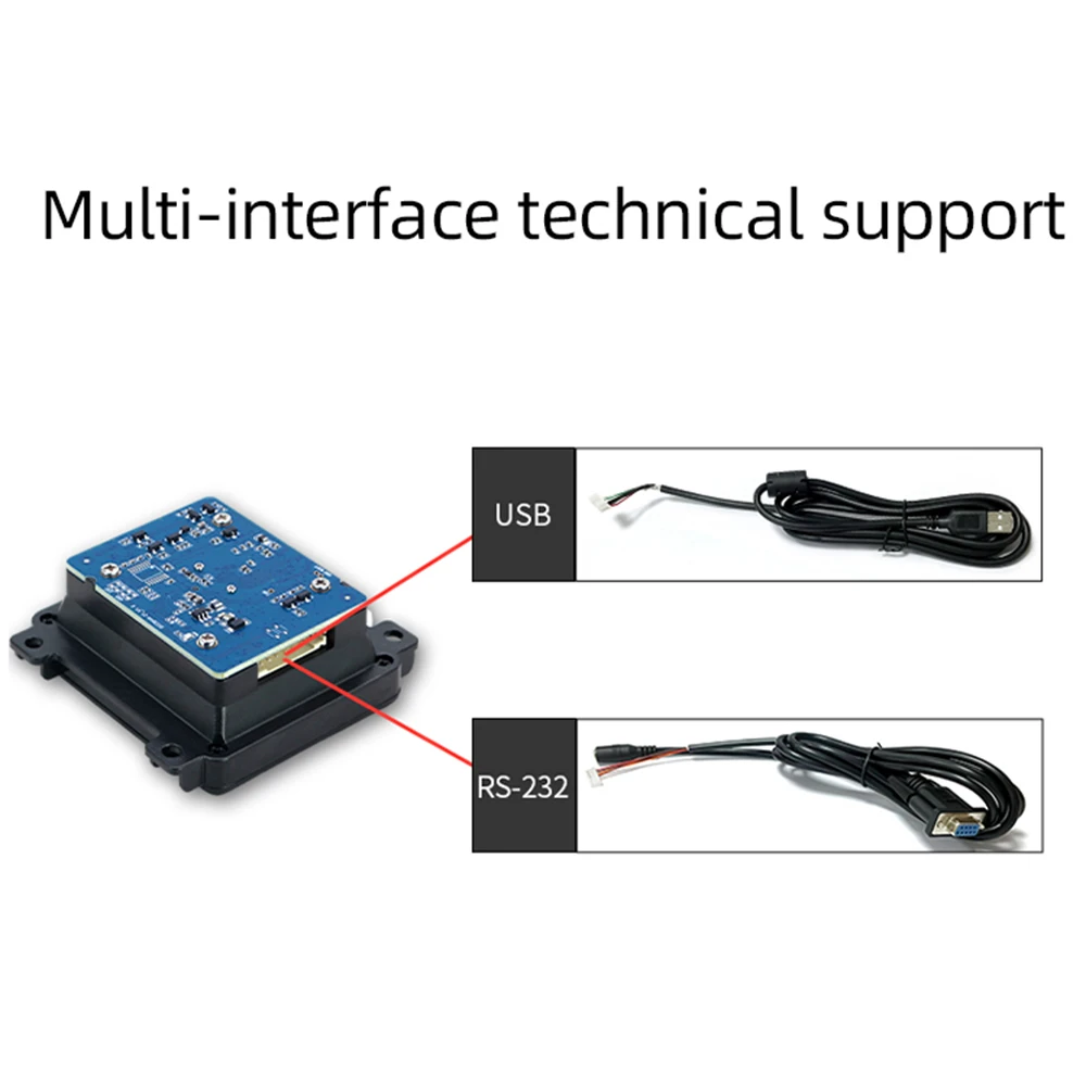 내장형 바코드 스캐너, 자기 유도 1D 2D QR 바코드 리더 모듈, 지지대 RS-232, TTL, USB 포트 연결, 자동 스캐닝