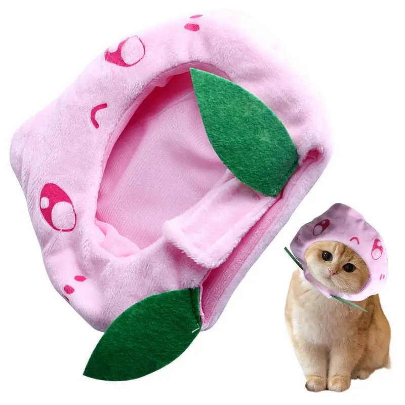 

Шапка для кошек, теплая плюшевая искусственная кожа, Рождественский реквизит для косплея, Необычные шапки для волос, котенок, аксессуары для прогулок, домашних животных, кошек