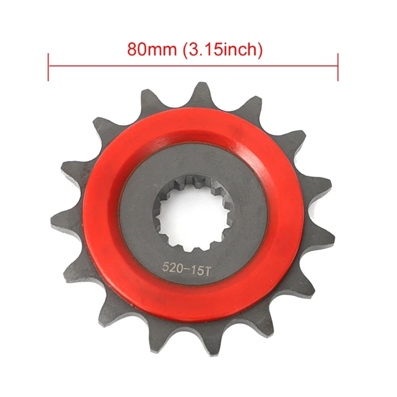 15T Motorcycle Front Sprocket Chain Wheel Front Fly Wheel Pinion 15 Replacement Parts For Suzuki GW250 GSX250R DL250 Zontes 310