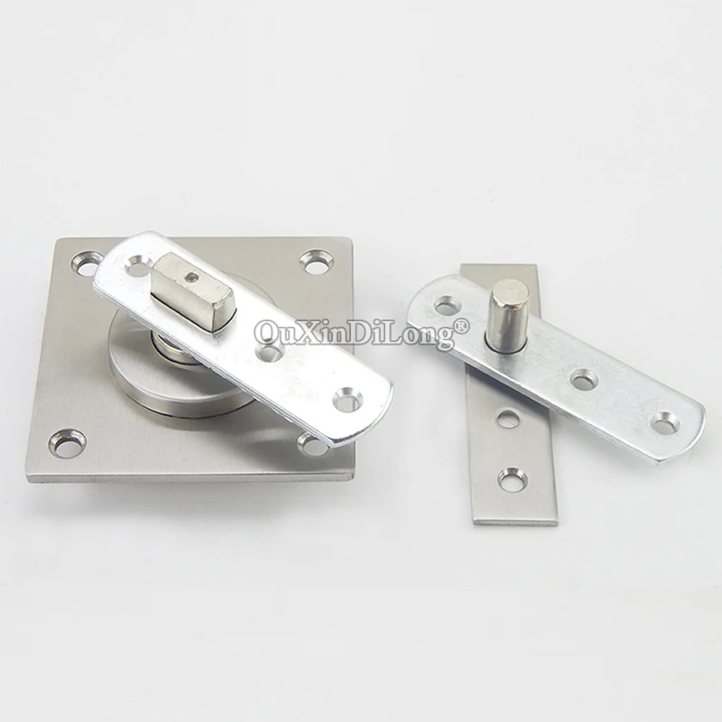 

NEW 1Set Stainless Steel + Casting Iron Heavy Duty Door Pivot Hinges 360° Rotary Invisible Hidden Door Hinges Loading 220KG/Set