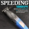 1669 New 9000 rpm Powerful Barber Shop Professional Men's Smart Hairdresser with Charging Base Hair Trimmer 4