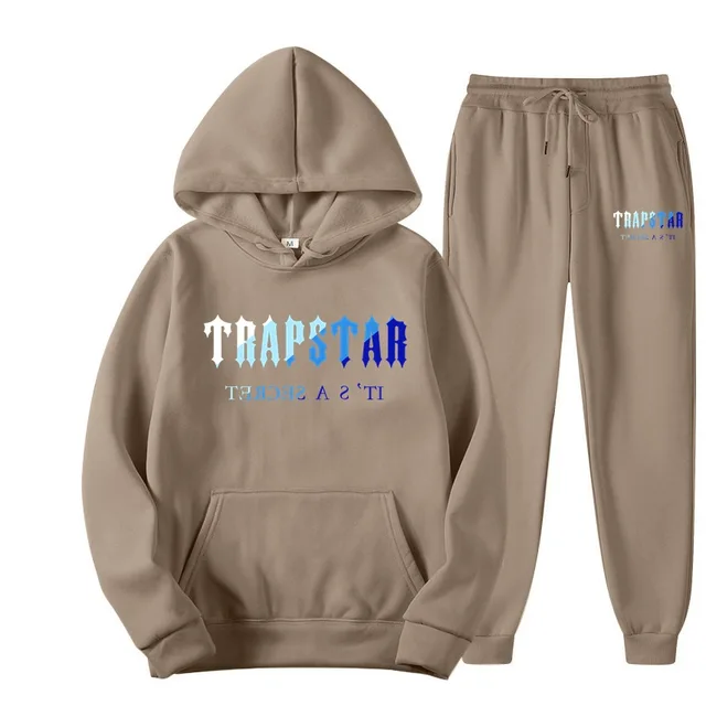 Conjunto Chándal Trapstar para Mujer 2 Piezas,Conjunto Chándales Trapstar  para Mujer Sudadera Sweatshirt con Capucha + Pantalones Casual Completo