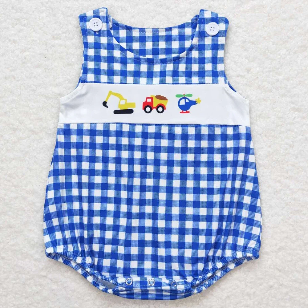 Boutique Baby Infant Boys Rompers Fishing Blue Stripes Short Sleeve Summer Baby Rompers Cute Toddler Boys Rompers Jumpsuit Sets 5