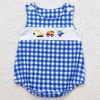Boutique Baby Infant Boys Rompers Fishing Blue Stripes Short Sleeve Summer Baby Rompers Cute Toddler Boys Rompers Jumpsuit Sets 5