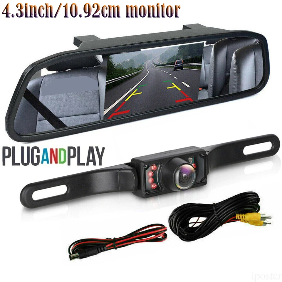 K telecamera di retromarcia per specchietto retrovisore LCD da 4,3 pollici per auto MPV RV SUV Parcheggio Installazione semplice  34