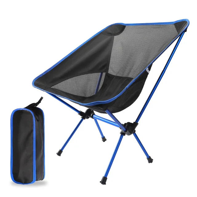 Detachable Portable Folding Moon Chair Outdoor Camping Chairs Beach Fishing Chair Ultralight Travel Hiking Picnic Seat Tools 1