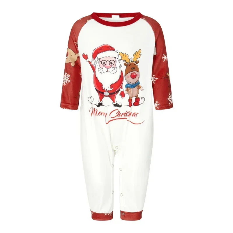 Christmas Family Pajamas Matching Set Santa Elk Print Long Sleeve Tops and Pants 2 Pieces Loungewear Soft Sleepwear women pajamas set women pajama suit cotton pajamas set