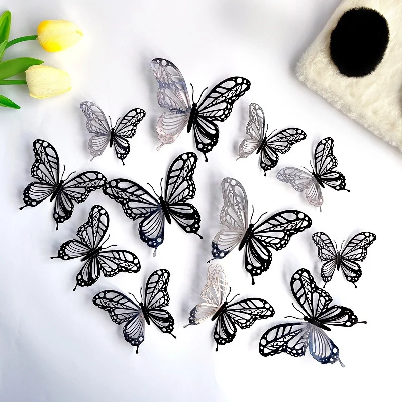 Wall Sticker 12Pcs 3D Effect Butterflies Wall Stickers Beautiful Colorful Butterfly for Kids Room Living room Wall Decals Home Decoration wall sticker