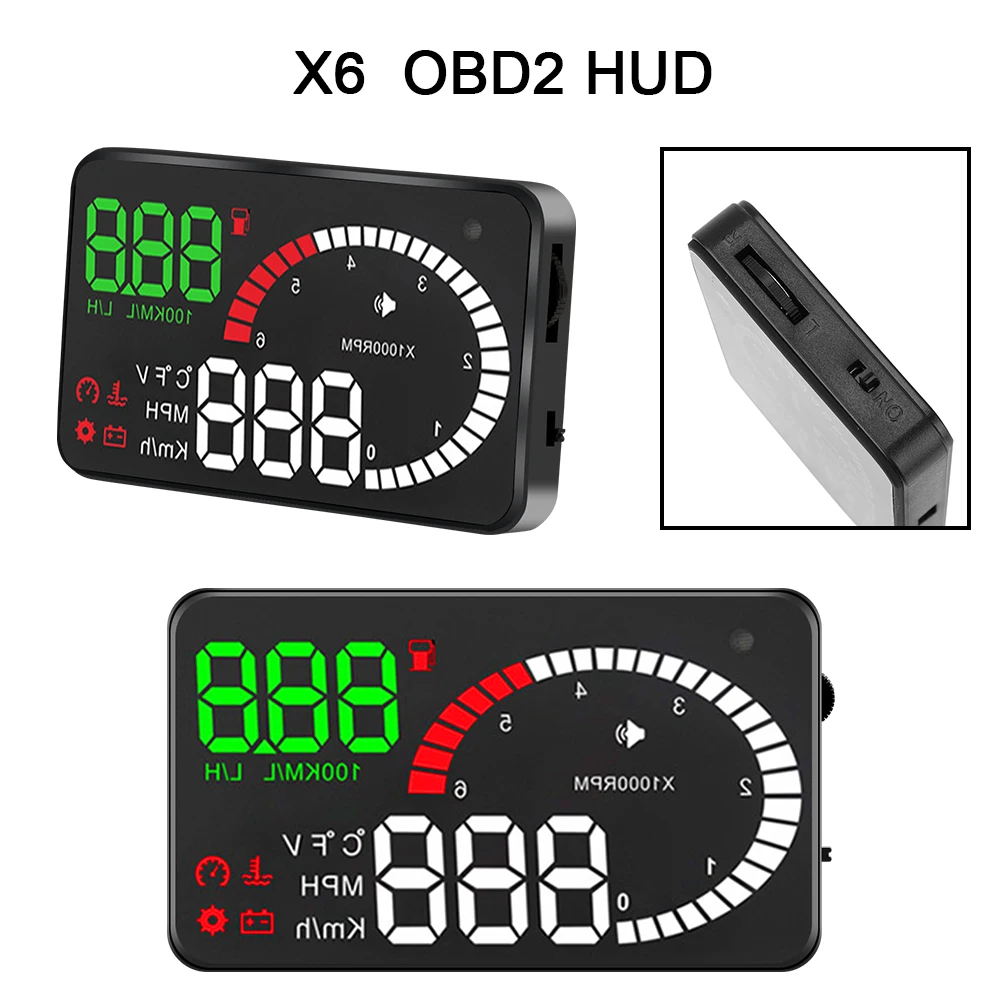X6 A8 HUD ڵ  ÷, OBD2 LED  ,  溸 ӵ, RPM  ,  Һ