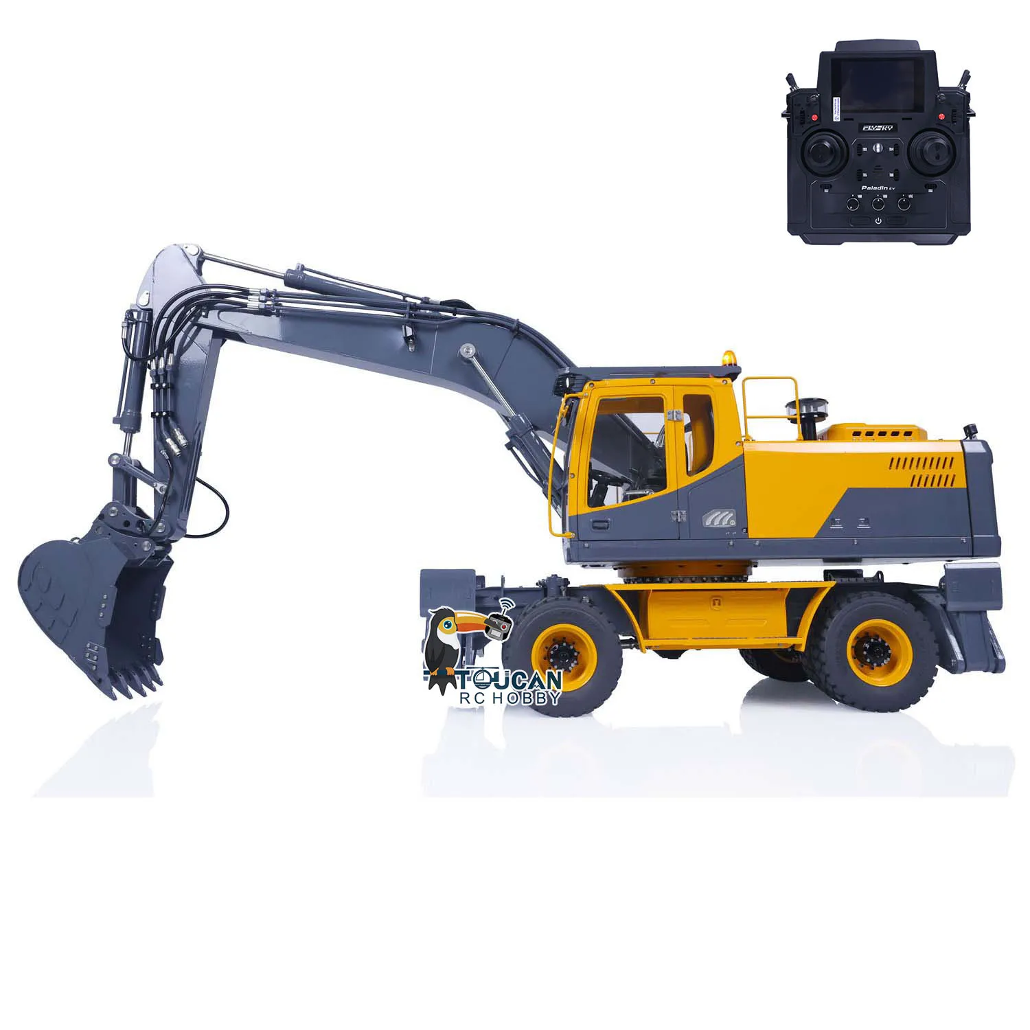 LESU ET30H RC Excavator 1/14 CNC Metal Hydraulic Wheel Digger Finished Remote Control Truck Sound Light Model Toys Gift THZH1185 3