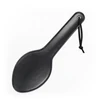 31cm Black Leather Ellipse Paddle Riding Crops Flogger Horsewhips Spikes 10.5cm Wide Spanking Paddle Slapper 1