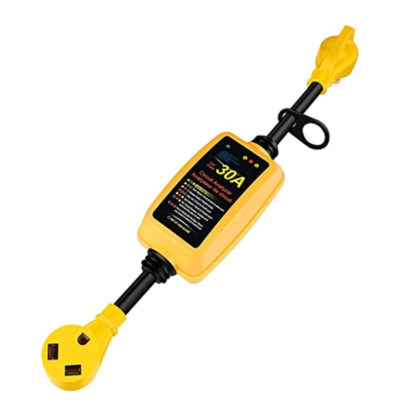 New RV Surge Protector 30 Amp With Grip Handles, Smart Circuit Analyzer