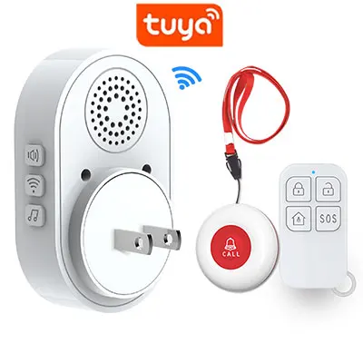Topvico-스마트 와이파이 패닉 버튼, 노인용, SOS 알람, 무선 간병인 호출기, 추락 경보, 긴급 전화, 알렉사, 구글 홈, 투야 8