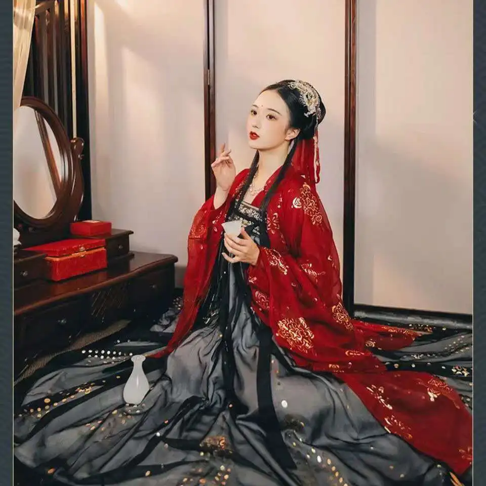 

Traditional Folk Elegant Ancient Hanfu Costume Female Tang Dynasty Princess National Dance Clothes Tang Suit Oriental Dress