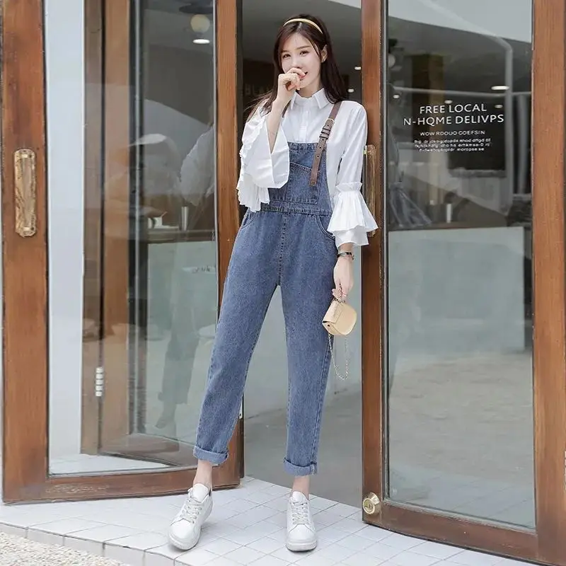 Outdoor Sex Open Crotch Pants Woman's Invisible Zipper Boyfriend Jeans Denim Overalls Jumpsuit Wide Leg Baggy Vintage Trousers