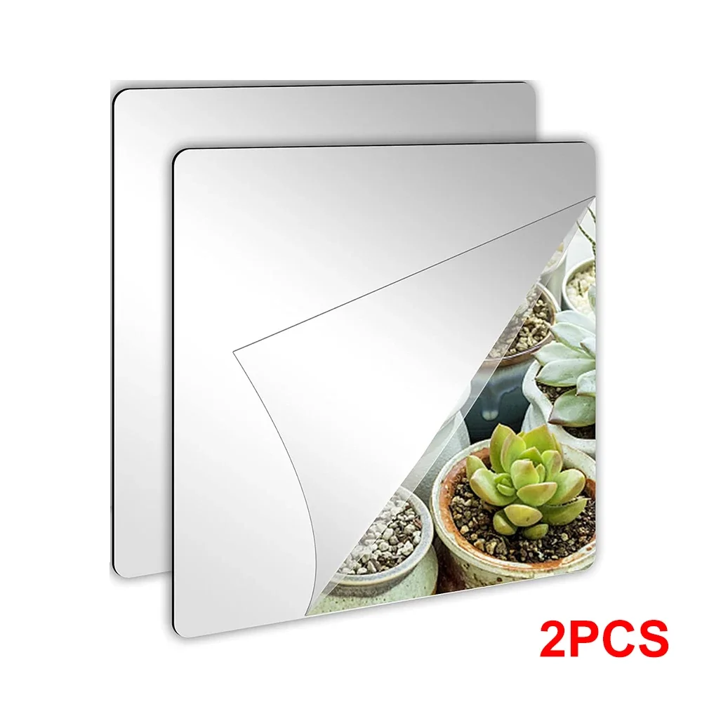 חדר כושר מראה קיר מדבקות 2 מ "מ מרובע רכוב אריחי מראה מסגרת עבור התקרה חתונה חדר כושר קישוט הבית