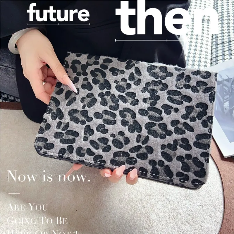 Leopard Print Plush Texture Tablet Case