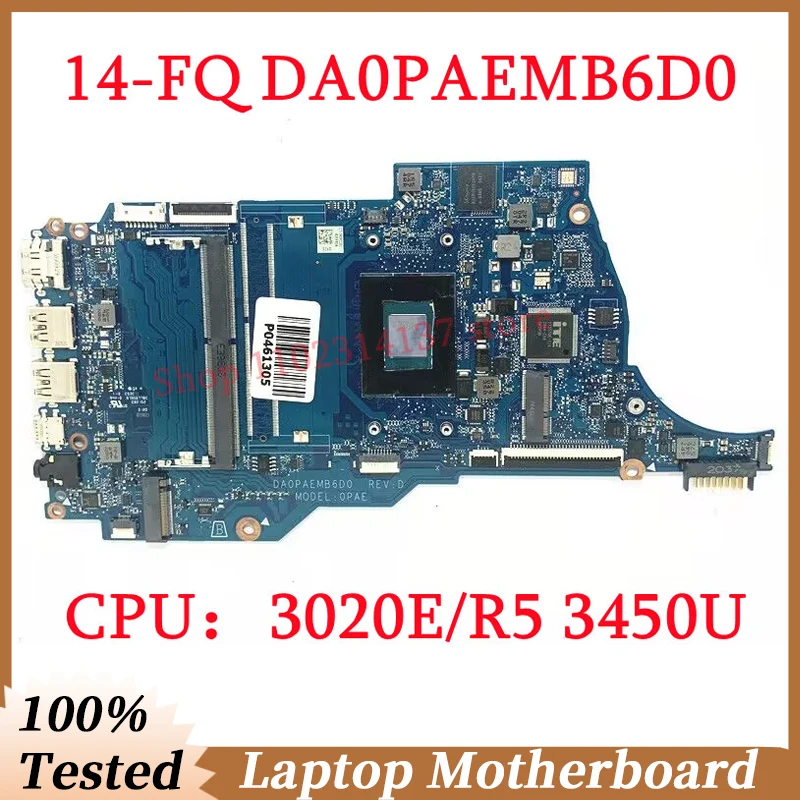 Per Hp 14-Fq 14S-Fq M31198-001 M31198-601 Con Amd 3020E/Ryzen 5 3450U Cpu Da0Paemb6D0 Scheda Madre Del Computer Portatile 100% Completamente Testato B