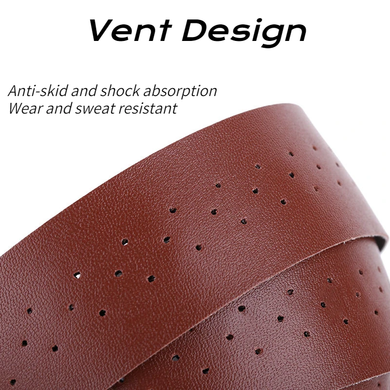 2PCS Bicycle Handlebar Tape Bicycle Road PU Artificial Leather EVA Textured Punch Strap Cycling Gear 2150x30x3mm Accessories